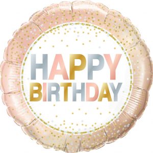 45cm Round Foil Birthday Metallic Dots #78686 - Each (Pkgd.)