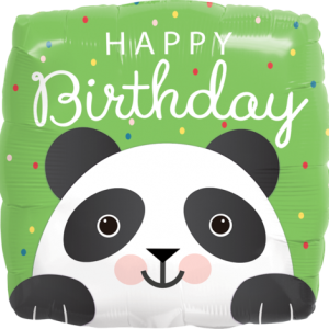 45cm Square Foil Birthday Panda #87995 - Each (Pkgd.)