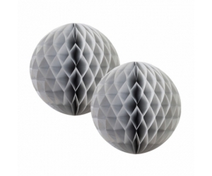 Paper Party Honeycomb Ball Metallic Silver 15cm #405212S - 2Pk (Pkgd.) Packaged in retail, hang sell packaging. Vibrant colours that are perfectly coordinated to the Paper Party Range. PLUS they are RECYCLABLE! Super Versatile! Use for hanging decor, add to balloon garlands and walls or create full paper garlands by teaming up with our other shapes and sizes .