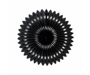 Paper Party Hanging Fan Black 24cm #405217BLK - Each (Pkgd.) Packaged in retail, hang sell packaging. Vibrant colours that are perfectly coordinated to the Paper Party Range. PLUS they are RECYCLABLE! Super Versatile! Use for hanging decor, add to balloon garlands and walls or create full paper garlands by teaming up with our other shapes and sizes .