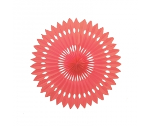 Paper Party Hanging Fan Coral 24cm #405217CO - Each (Pkgd.) Packaged in retail, hang sell packaging. Vibrant colours that are perfectly coordinated to the Paper Party Range. PLUS they are RECYCLABLE! Super Versatile! Use for hanging decor, add to balloon garlands and walls or create full paper garlands by teaming up with our other shapes and sizes .