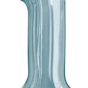 86cm Number 1 Light Blue Foil Balloon #213751 - Each (Pkgd.) Self Sealing Valve - Fill with Air or Helium.