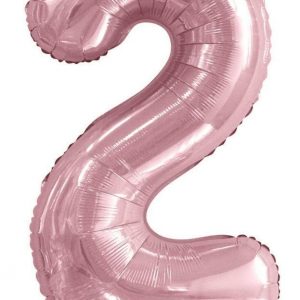 86cm Number 2 Light Pink Foil Balloon #213762 - Each (Pkgd.) Self Sealing Valve - Fill with Air or Helium.