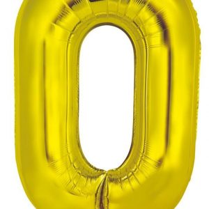 86cm Letter O Gold Foil Balloon #213954 - Each (Pkgd.) Self Sealing Valve - Fill with Air or Helium.