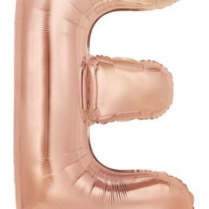 86cm Letter E Rose Gold Foil Balloon #213974 - Each (Pkgd.) Self Sealing Valve - Fill with Air or Helium.