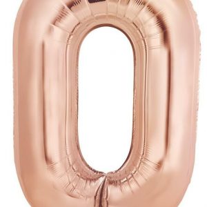 86cm Letter O Rose Gold Foil Balloon #213984 - Each (Pkgd.) Self Sealing Valve - Fill with Air or Helium.