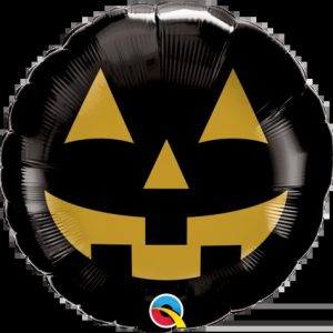 88cm Round Foil Jack Face Black & Gold #14938 - Each (Pkgd.)