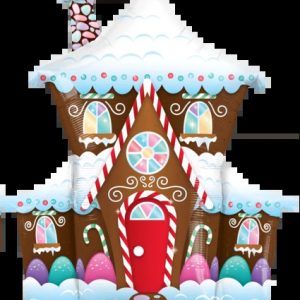 93cm Shape Foil Decorated Gingerbread House #14945 - Each (Pkgd.)