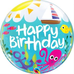 56cm Single Bubble Bday Maritime Fun #15731 - Each (Pkgd.)