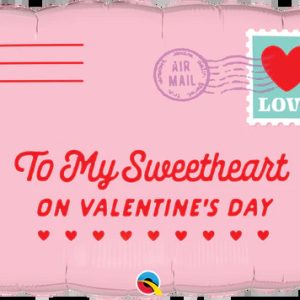 76cm Shape Foil Rectangle Addressed to my Sweetheart #21085 - Each (pkgd.)