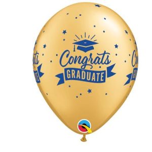 28cm Round Gold Congrats Graduate Banner #21538 - Pack of 50