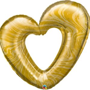 106cm Shape Open Marble Heart-Gold #23189 - Each (pkgd.)