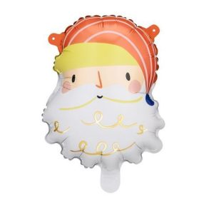 31cm Foil Balloon Santa Face Pastel - Pack of 5 (Pkgd) Air-filled Only