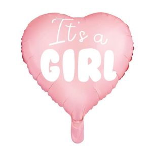45cm Foil Balloon Matte Heart it's a Girl Pastel Pink #252621081 - Each (Pkgd.)