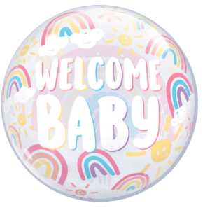 56cm Single Bubble Welcome Baby Boho Rainbows #24902 - Each (Pkgd.)