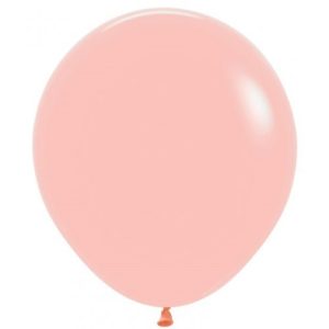 46cm Round Matte Pastel Melon Decrotex Plain Latex #30222629 - Pack of 25