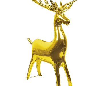 71cm Shape Foil Balloon Standing Reindeer Gold #1074291 - Each (Pkgd.) Air Filled ONLY