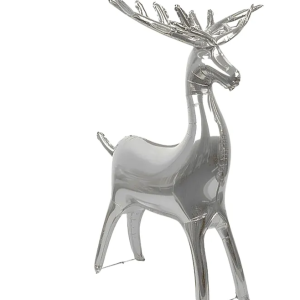 100cm Shape Foil Balloon Standing Reindeer Silver #1074293 - Each (Pkgd.) Air Filled ONLY