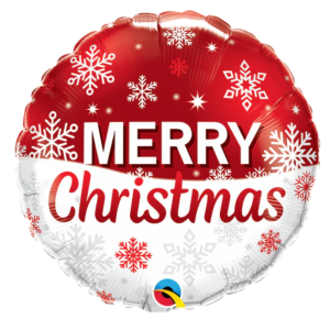 45cm Round Christmas Snowflakes Red #23314 - Each (Pkgd.)