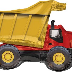 81cm SuperShape Dump Truck Foil Balloon #4035389 - Each (Pkgd.) 81cm x 63cm Self Sealing Foil Balloon