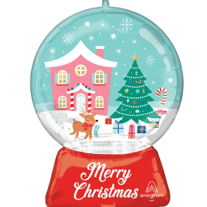 68cm SuperShape Nostalgic Merry Christmas Wonderland Globe #4044900  - Each (Pkgd.) 50cm x 68cm Self Sealing Foil Balloon