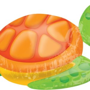78cm SuperShape Silly Sea Turtle Foil Balloon #4031232 - Each (pkgd.) 76cm x 68cm Self Sealing Foil Balloon