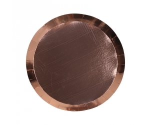 Paper Party Paper Round Snack Plate 7" Metallic Rose Gold #6170MRGP - 20Pk (Pkgd.) Professional Quality, Strong, Vibrant, Reliable & RECYCLABLE! Beautiful slimline design, layer with other sizes to create a perfectly styled setting .