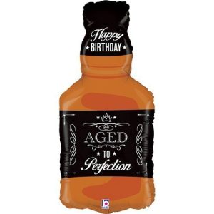 79cm Shape Aged to Perfection Whiskey Foil Shape #2535284P - Each (pkgd.) Self Sealing Foil Balloon