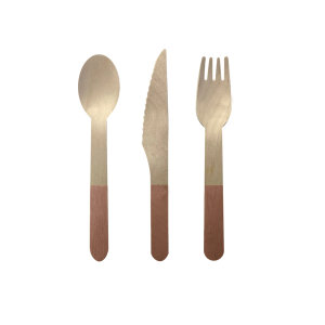 Paper Party Wooden Cutlery Acorn #6017ACP - 30pk (Pkgd.)