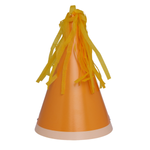 Paper Party Party Hat with Tassel Topper Tangerine #6150TGP - 10pk(Pkgd.)