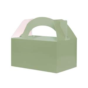 Paper Party Lunch Box Eucalyptus #6230CPP - 5Pk (Packaged) 20cm x 12cm x 17.5cm Professional Quality, Strong, Vibrant, Reliable & RECYCLABLE! Super Versatile! Use for loot boxes, table decorations, gift boxes, bomboniere and so much more!  Customise and personalise to create stunning party accessories.