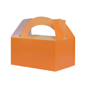 Paper Party Lunch Box Tangerine #6230TGP - 5Pk (Packaged) 20cm x 12cm x 17.5cm Professional Quality, Strong, Vibrant, Reliable & RECYCLABLE! Super Versatile! Use for loot boxes, table decorations, gift boxes, bomboniere and so much more!  Customise and personalise to create stunning party accessories.