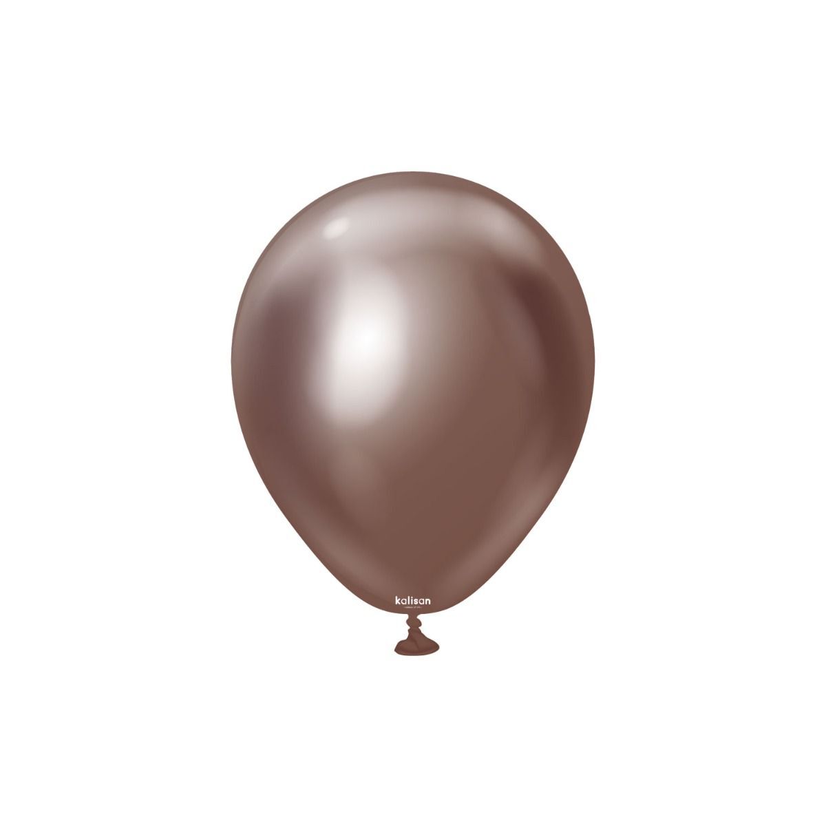 12cm Mirror Chocolate Kalisan Plain Latex Balloons #10550141 - Pack of 100 Kalisan Balloons are manufactured in Türkiye and are know for being premium quality, durable natural latex balloons. Please note balloon colours may vary slightly from how they appear on the screen.