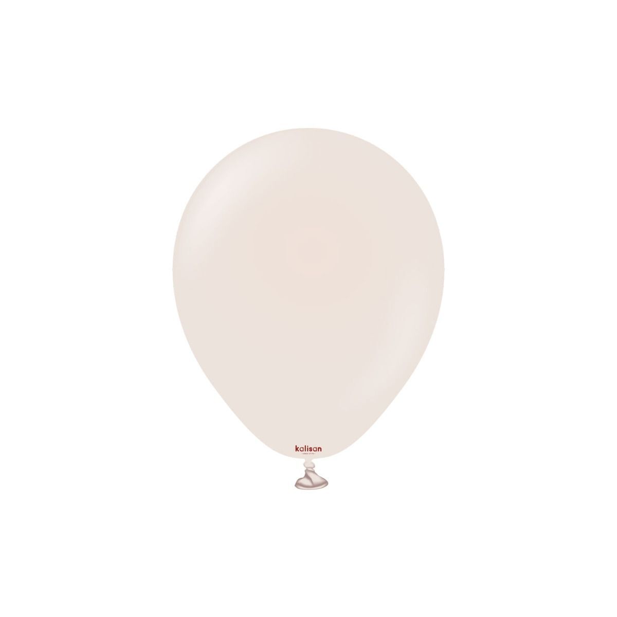 12cm Retro White Sand Kalisan Plain Latex Balloons #10580151 - Pack of 100 Kalisan Balloons are manufactured in Türkiye and are know for being premium quality, durable natural latex balloons. Please note balloon colours may vary slightly from how they appear on the screen.