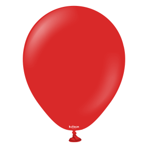 30cm Standard Red Kalisan Plain Latex Balloons #11223131 - Pack of 100     Kalisan Balloons are manufactured in Türkiye and are know for being premium quality, durable natural latex balloons. Please note balloon colours may vary slightly from how they appear on the screen.
