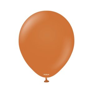 30cm Standard Caramel Brown Kalisan Plain Latex Balloons #11223461 - Pack of 100   Kalisan Balloons are manufactured in Türkiye and are know for being premium quality, durable natural latex balloons. Please note balloon colours may vary slightly from how they appear on the screen.
