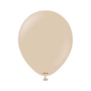 30cm Standard Hazelnut Kalisan Plain Latex Balloons #11223491 - Pack of 100     Kalisan Balloons are manufactured in Türkiye and are know for being premium quality, durable natural latex balloons. Please note balloon colours may vary slightly from how they appear on the screen.