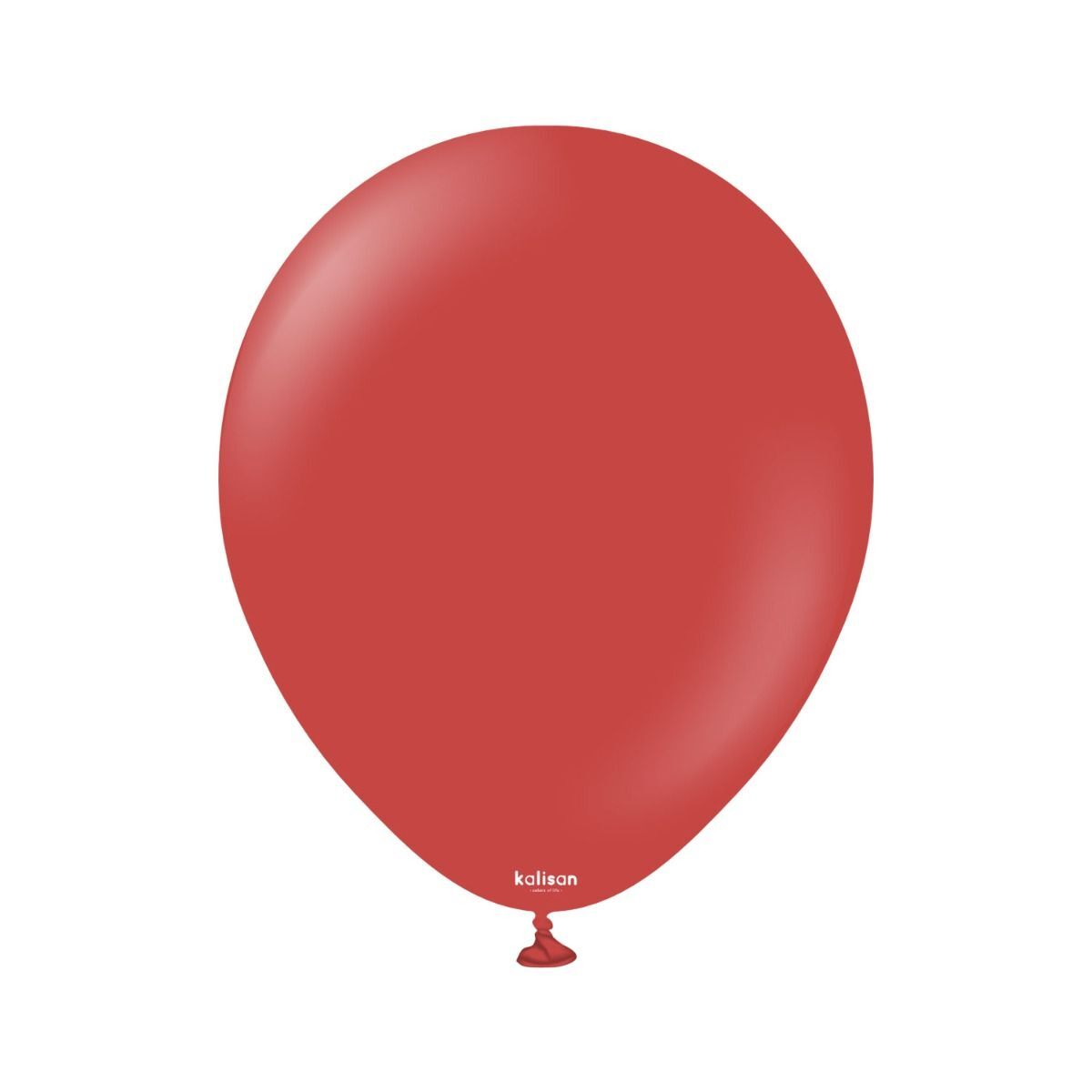 30cm Standard Deep Red Kalisan Plain Latex Balloons #11223521 - Pack of 100 Kalisan Balloons are manufactured in Türkiye and are know for being premium quality, durable natural latex balloons. Please note balloon colours may vary slightly from how they appear on the screen.