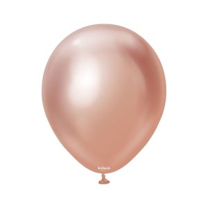 30cm Mirror Rose Gold Kalisan Plain Latex Balloons #11250072 - Pack of 50     Kalisan Balloons are manufactured in Türkiye and are know for being premium quality, durable natural latex balloons. Please note balloon colours may vary slightly from how they appear on the screen.