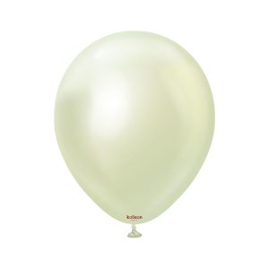 30cm Mirror Green Gold Kalisan Plain Latex Balloons #11250122 - Pack of 50     Kalisan Balloons are manufactured in Türkiye and are know for being premium quality, durable natural latex balloons. Please note balloon colours may vary slightly from how they appear on the screen.