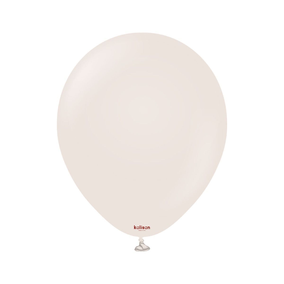 30cm Retro White Sand Kalisan Plain Latex Balloons #11280151 - Pack of 100 Kalisan Balloons are manufactured in Türkiye and are know for being premium quality, durable natural latex balloons. Please note balloon colours may vary slightly from how they appear on the screen.