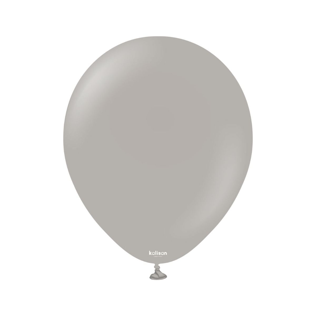 46cm Standard Grey Kalisan Plain Latex Balloons #11823350 - Pack of 25 Kalisan Balloons are manufactured in Türkiye and are know for being premium quality, durable natural latex balloons. Please note balloon colours may vary slightly from how they appear on the screen.