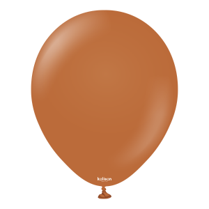 46cm Standard Caramel Brown Kalisan Plain Latex Balloons #11823460 - Pack of 25   Kalisan Balloons are manufactured in Türkiye and are know for being premium quality, durable natural latex balloons. Please note balloon colours may vary slightly from how they appear on the screen.