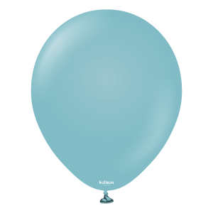 46cm Retro Blue Glass Kalisan Plain Latex Balloons #11880040 - Pack of 25     Kalisan Balloons are manufactured in Türkiye and are know for being premium quality, durable natural latex balloons. Please note balloon colours may vary slightly from how they appear on the screen.