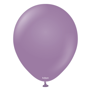 46cm Retro Lavender Kalisan Plain Latex Balloons #11880110 - Pack of 25     Kalisan Balloons are manufactured in Türkiye and are know for being premium quality, durable natural latex balloons. Please note balloon colours may vary slightly from how they appear on the screen.