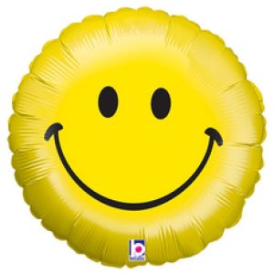45cm Round Smiley Foil Balloon #2516595 - Each (Pkgd.)