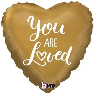 45cm You Are Loved Heart Foil Balloon #2536934P - Each (Pkgd.)