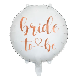 45cm Round Bride to Be White Foil Balloon #25PD26139 - Each (Pkgd.)