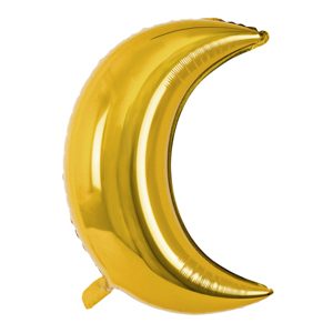 60cm Crescent Moon Metallic Gold Plain Foil #25PD2616019 - Each (Pkgd.)