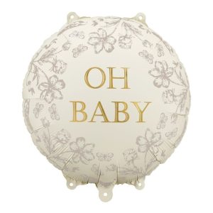 35cm Round OH Baby Ornament Foil Balloon #25PDFB284 - Each (Pkgd.)